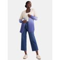 thumbnail image 2 of Time and Tru Women's Dip Dye Cardigan Sweater, Midweight, Sizes XS-XXXL, 2 of 5