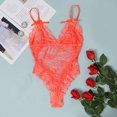 thumbnail image 5 of Fashion Lace Lingerie Underwear Sleepwear Steel Ring Pajamas Garter Ladies Lightly Lined Comfort Bra Orange L, 5 of 9