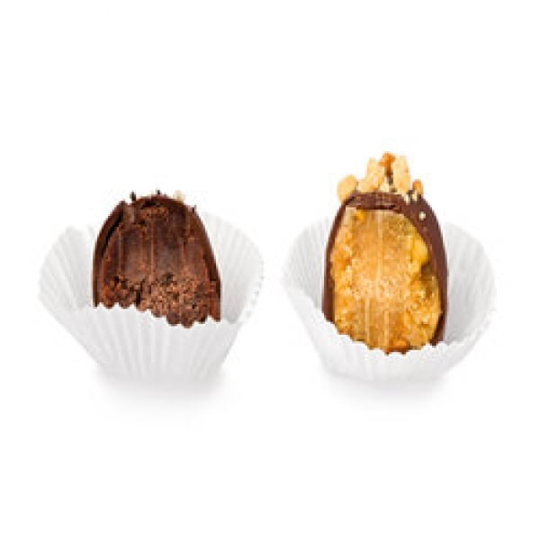12 Chocolate Bliss And Peanut Butter Truffles by