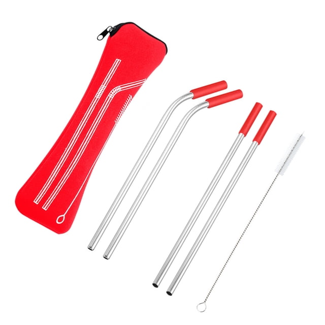 Bearachild Stainless Steel Straws Reusable Metal Straw Straight Tube Kitchen Sucking Tool Bendable for Camping Hiking Outdoor Type6 NO6 Bearachild HA042346-01