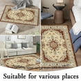 thumbnail image 5 of 2x3 Entryway Rug, Soft Washable Rugs, Non Slip Area Rug, Stain Resistant Low Pile Rugs for Bedroom, Vintage Rug for Door Mat, Red, 5 of 6