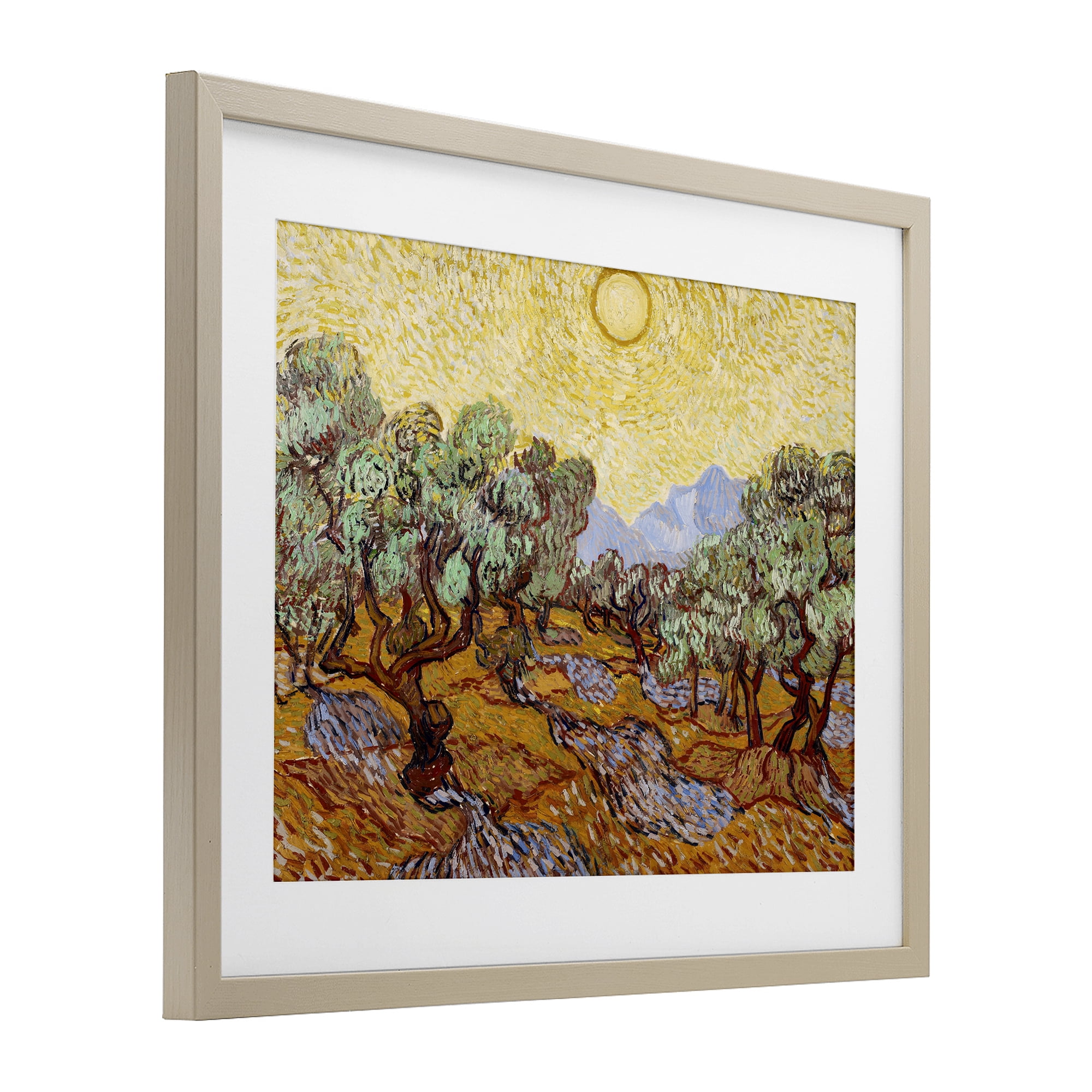 Stupell Industries Olive Trees Van Gogh Birch Framed Print Under Glass, design by Vincent Van Gogh