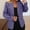 Purple, variant on BLOCLOALO Women's Blazers Suit Jackets Open Front Cardigan Women's Autumn and Winter Long Sleeved Button Solid Color Cardigan Small Suit Jacket Work Business Suit Jacket Work Blazer Trendy Coat Ag L