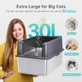 thumbnail image 3 of Enclosed Stainless Steel Cat Litter Box with Lid, XL Extra Large Litter Box for Big Cats, Metal Litter Pan High Sided, Never Absorbs Odors, Anti-Urine Leakage, Easy Cleaning, Include Scoop, 3 of 6