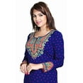 thumbnail image 5 of Maple Clothing India Short Tunic Top Kurti Women's Printed Indian Apparel (Blue, S), 5 of 6