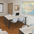 thumbnail image 2 of 72" x 24" Kee Training Table- Maple/ Black & 2 'M' Stack Chairs- Grey, 2 of 7