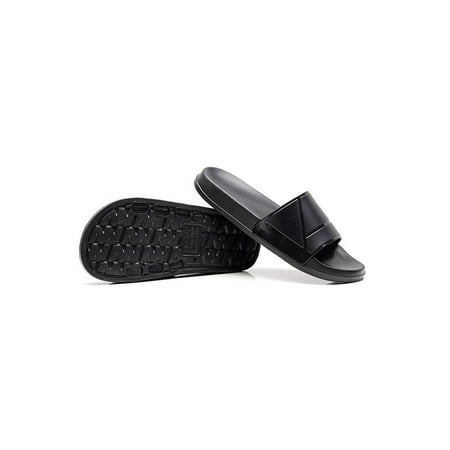 

Daeful Ladies Slide Sandals Slip On Slides Beach Shower Sandal Comfortable Summer Slippers Womens Comfy Shoes Black 8.5-9.5 Men