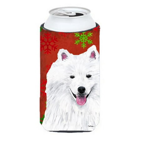 

American Eskimo Snowflakes Holiday Christmas Tall Boy Hugger