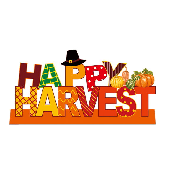 CCOCC Happy Thanksgiving Sign Thanksgiving Party Supplies New Years Eve Party Supplies 2025 Desktop Display Wall Decor Style 3