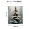 thumbnail image 2 of NIJIANKEHAN  Vintage Christmas Canvas Wall Art Pine Tree Botanical Wall Art Prints Poster Winter Scene Forest Landscape Snow Painting Pictures Farmhouse Aesthetics Decor 12x16in Unframed 12x16in, 2 of 8