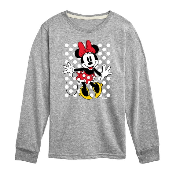 Disney - Mickey & Friends - Minnie Mouse - Polka Dots Everywhere - Toddler And Youth Long Sleeve Graphic T-Shirt