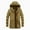 Khaki, variant on Brondbend Coats for Men Men Jacket Hooded Long Sleeved Zipper Pocket Outerwear Solid Color Warm Jacket Loose Fit Travel Tops Army Green