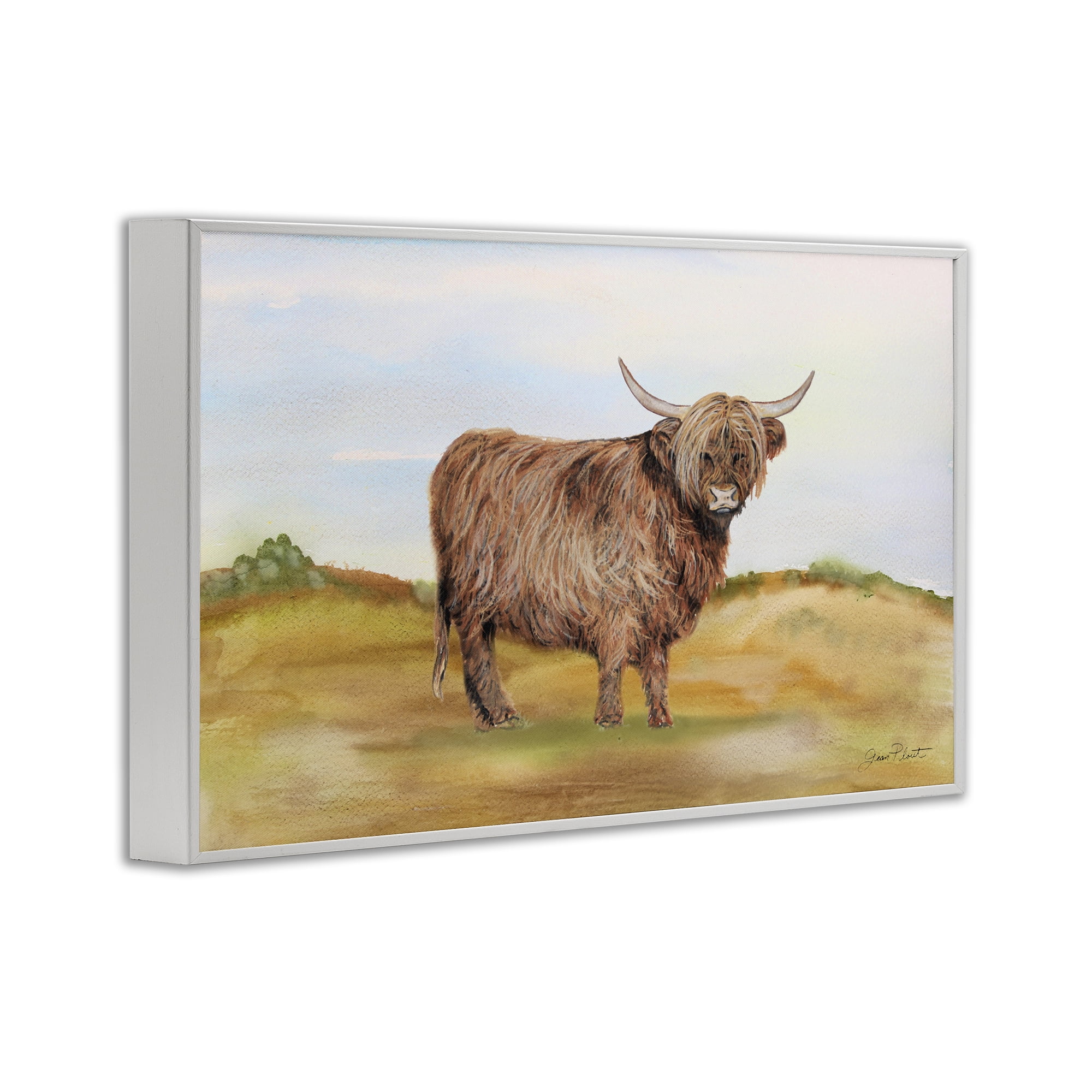 Farm Animal In Pasture White Framed Giclee Art, design by Jean Plout