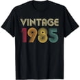 thumbnail image 1 of Camiseta Vintage 1985 - 40 Cumpleaños Retro - Talla Extra Grande S-4XL para Mujer - Regalo en Blanco y Negro, 1 of 7