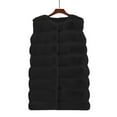 thumbnail image 6 of ZVAVZ Deals Today Women's Faux Fur Vest Winter Sherpa Fleece Gilet Sleeveless Casual Mid Length Jacket Vest Shearling Warm Fluffy Coat Outwear Woman Coats Winter Clearance, 6 of 7