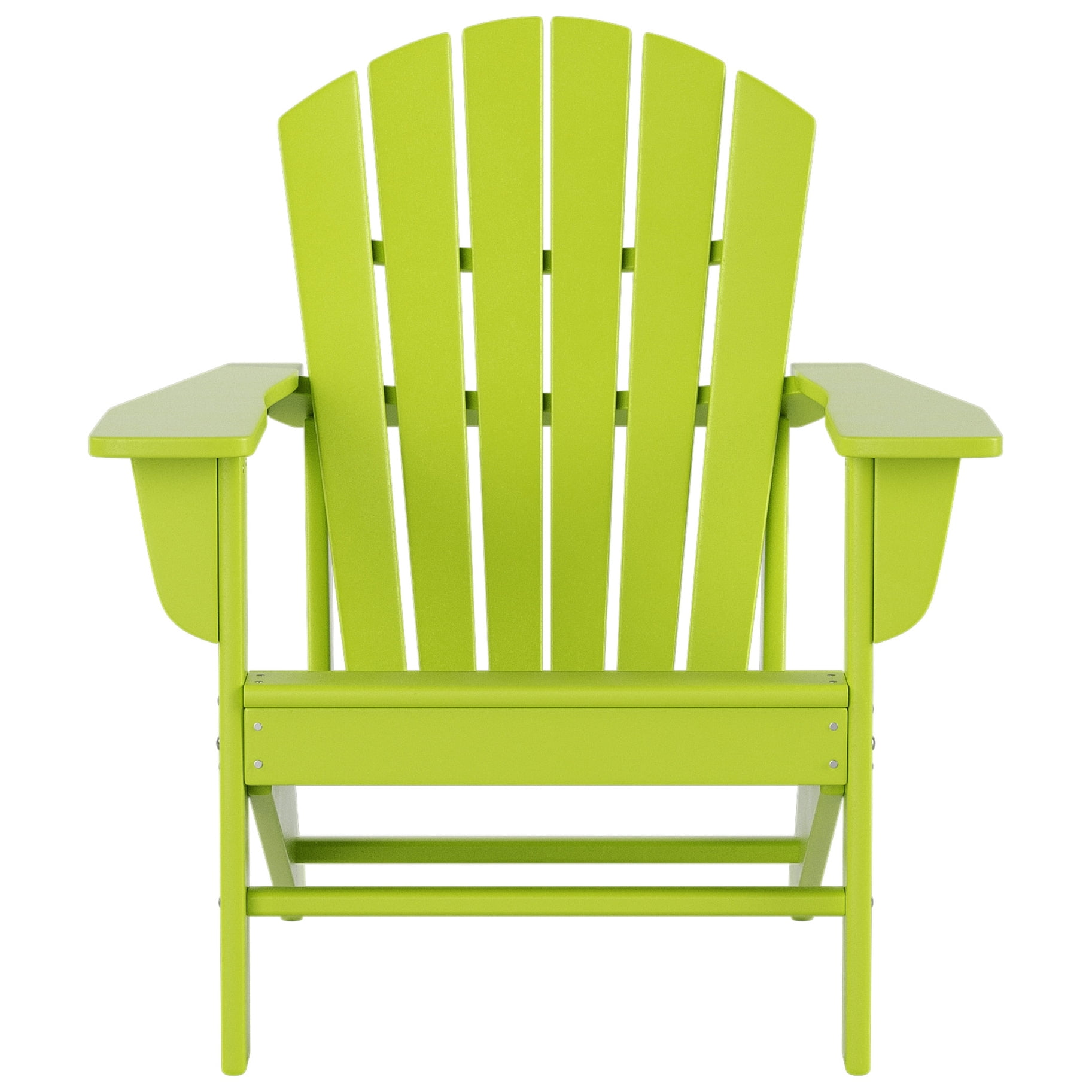 Polytrends  Altura Outdoor Eco-Friendly All Weather Poly Patio Adirondack Chair - Deep Seating Lime