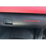 BDTrims | Glove Box Plastic Letters Inserts Compatible with 2016-2019 Tacoma Models (Red)
