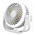 thumbnail image 5 of Tibvox Tent Fan with Lantern 2000mAh Battery Operated Personal Fan with USB Charger / LED Light for Outdoor Travel Camping, 5 of 12