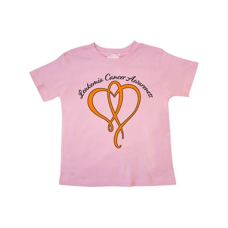 

Inktastic Leukemia Awareness with Orange Ribbon Heart Gift Toddler Boy or Toddler Girl T-Shirt