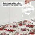 thumbnail image 3 of Dish Drying Mat, Beautiful Red Rose Flowers Highly Absorbent Drying Matt Kitchen Counter, Dish Mat Drying Pad Dishes Drainer Mats for Kitchen Counter or Sink, 16 x 18 inch, 3 of 6