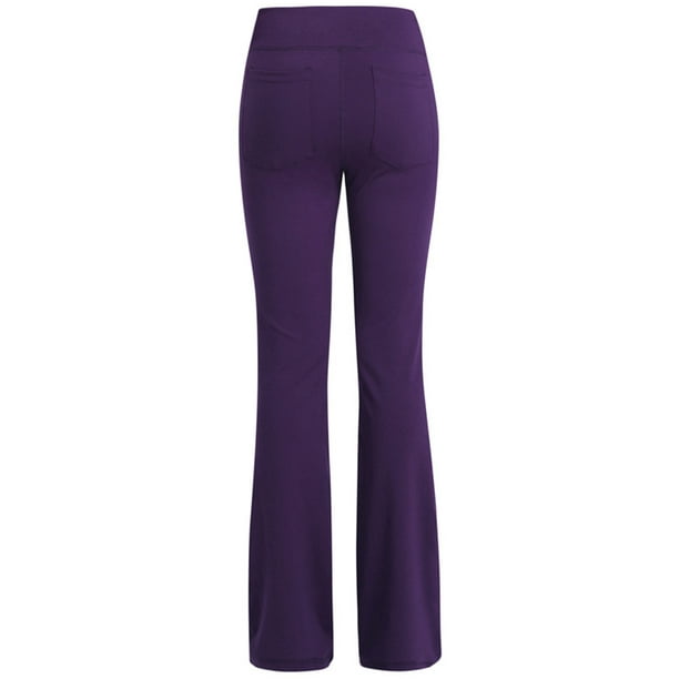 Nuveti Womens High Waisted Boot Cut Yoga Pants 4 Pockets Workout Pants  Tummy Control Women Bootleg Work Pants Dress Pants (Light