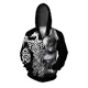 thumbnail image 2 of Sudaderas de otoño para hombre Sudadera con capucha con estampado de valquiria y espartano Sudadera con capucha suelta Ropa Y2k Ropa Sudadera Hombre, 2 of 5