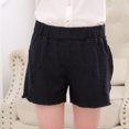 thumbnail image 5 of Ashirexll Kids Shorts, Denim shorts, Spring and Summer Cute Solid Girls Breaking Hole Pocket Elastic Waist Comfy Shorts Jeans, 5 of 5