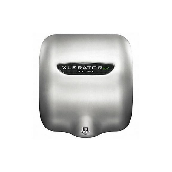 Automatic Hand Dryer, 12 sec Dry, 68 to 76, 208 to 277V AC, Silver, Brushed