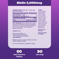 thumbnail image 5 of Natrol®  Beauty Biotin 5000mcg, Dietary Supplement for Healthy Hair, Skin, Nails and Energy Metabolism, 90 Strawberry-Flavored Fast Dissolve Tablets, 90 Day Supply, 5 of 9