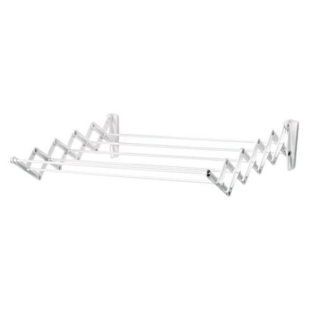 Steel Clothes Drying Rack, 24x18 Inch Wall Mount Laundry Rack - Retractable Folding Drying Rack for Laundry Room, Bathroom, Garage - Max 22lbs Capacity