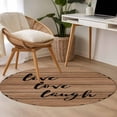 thumbnail image 4 of Vintage Boho Round Area Rug 3Ft Washable Small Circle Rugs for Kitchen Entryway, Farmhouse Retro Brown Wooden Grain Non-Slip Carpet Floor Mats Indoor Outdoor Carpet Runner Aesthetic Home Decor, 4 of 8