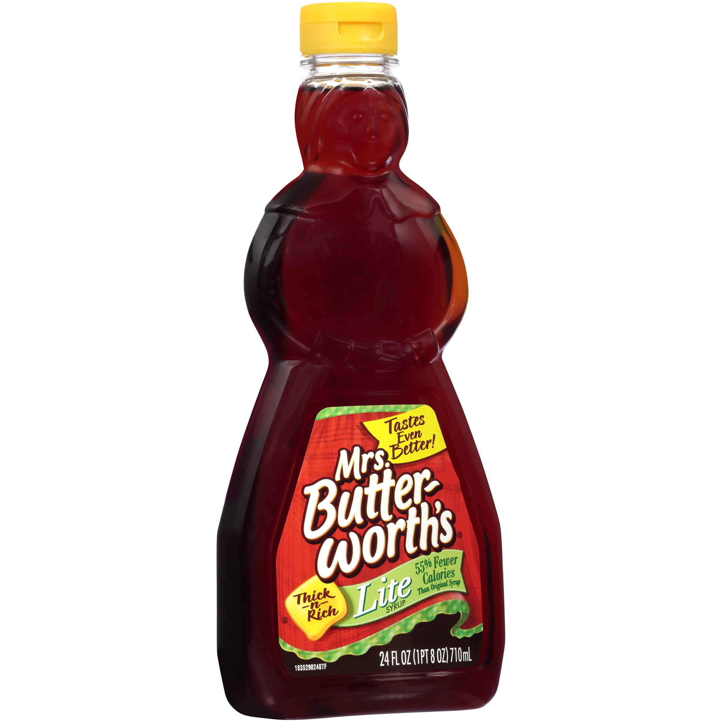 Mrs. Butterworths Lite Syrup 24 Fl Oz Plastic Bottle.