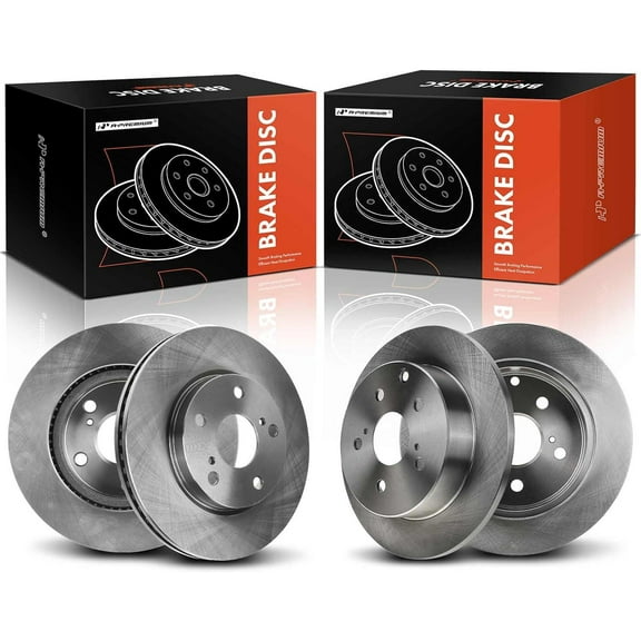 A-Premium Front and Rear Disc Brake Rotors Set Compatible with Lexus HS250H 2010-2012 Toyota RAV4 2006-2018 2.4L 2.5L Left and Right 4-PC Set