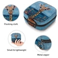 thumbnail image 3 of 1Pc Cute Period Bag Menstrual Cup Pouch, Large Storage Bag Sanitary Purse for Sanitary Napkin Pads, Funny Giraffe Blue Ocean Beach Coastal Coral Pads Organizer for Girls Women, 3 of 6