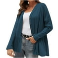 thumbnail image 1 of Posijego Women's Ruffle Cardigan Cozy Button Front Open Front Jacket for Women Lightweight Causal Outerwear, 1 of 3