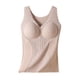 thumbnail image 2 of Ropa interior térmica para mujer, de poliéster, con cuello redondo, almohadilla para el pecho, cálida y calefactora., 2 of 6