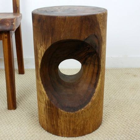 Haussmann Monkey Pod Wood 20 Inch Phole Walnut Oil Stool Haussmann Monkey Pod Wood 20 Inch Phole Walnut Oil Stool Thailand