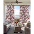 thumbnail image 4 of Red Boho Flower Blackout Curtains 63 Inches Long, Vintage Paisley Farmhouse Pattern Thermal Insulated Black Out Curtains, Darkening Window Curtain Drapes for Bedroom Living Room 52"x63" 2 Panels, 4 of 8