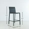 thumbnail image 2 of Stan Mid-century Modern Leather Ergonomic Counter Stool, 2 of 5