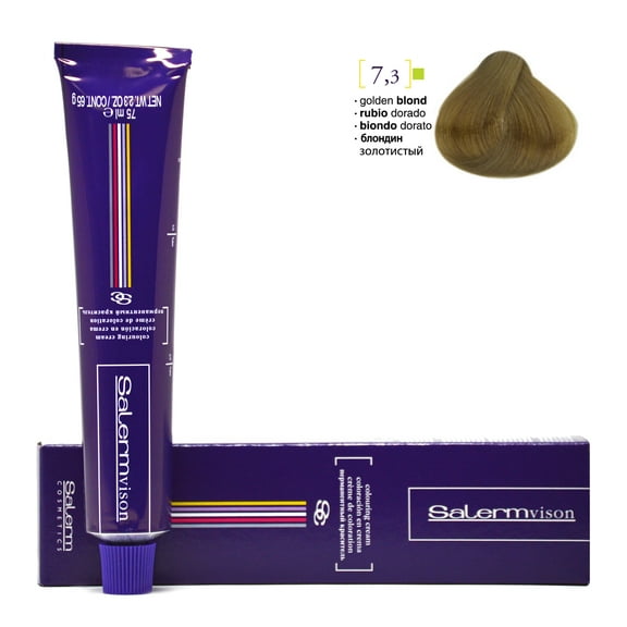 Salerm Vison Permanent Coloring Cream (2.3 oz) - 7-3 - Golden Blond