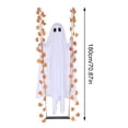 thumbnail image 3 of 2026 Hanging Swinging Ghost Halloween Decor, Maple Leaf Vine with Remote String Lights, Spooky Cute Decoration for Outdoor Yard Porch Tree (L Lighted Ghost), 3 of 8