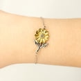 thumbnail image 3 of Engraved Sunflower Bracelet for Grandson - Always Close at Heart Gifts for Birthday, Christmas, Graduation - Unique and Inspirational Jewelry for Grandson from Granddad, Confidence and Love-filled, 3 of 5