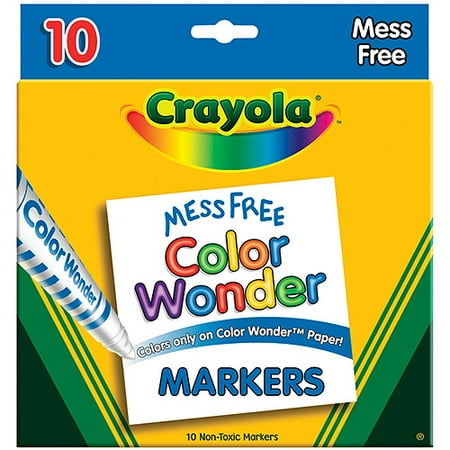 Crayola Color Wonder Broad Line Markers 10-Pack, Assorted Colors