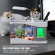thumbnail image 4 of Acuario multifuncional recargable USB escritorio electrónico acuario mini pecera con bomba de agua corriente reloj temporizador función de luz portalápices (blanco) TUNC Sencillez, 4 of 5