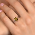 thumbnail image 4 of Gem Stone King PLAT-900 Platinum Whiskey Quartz Engagement Ring for Women | 1.00 Cttw | Oval 8X6MM | Gemstone Birthstone | Size 6, 4 of 6