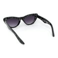 thumbnail image 4 of Retro Womens Thick Plastic Iconic Beveled Cat Eye Hipster Sunglasses Slate Tortoise - Smoke, 4 of 4