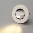thumbnail image 1 of LUMINTURS Modern Wall Sconce Light Fixture,Recessed Wall Lamp,Bedside Reading Lamp,Path/Step Light,Gimbal Hidden On/Off Switch,Circle Aluminum White,LED 3W Warm White 3000k,Adjustable&Rotatable, 1 of 4