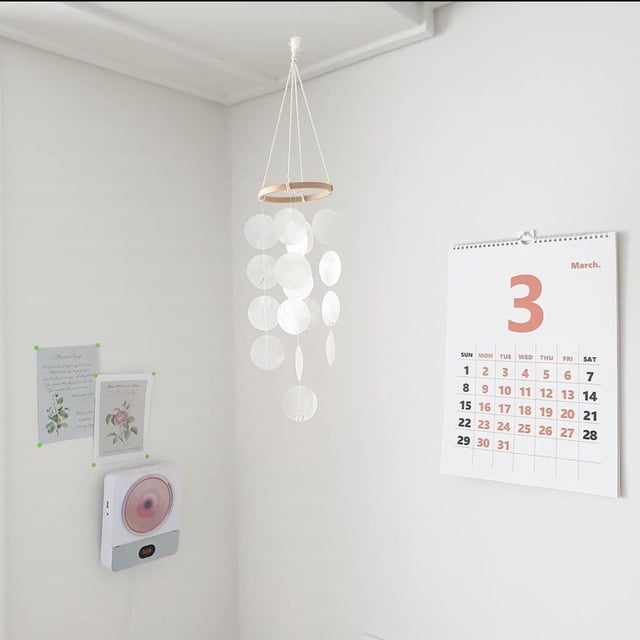Campanas de viento de concha natural para habitación de niños, campanillas de viento pequeñas, colgantes para fotografía, accesorios de fotografía, regalo de cumpleaños