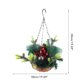 thumbnail image 2 of BRI Cesta colgante navideña artificial decorada con bolas de piñas, luces, decoración navideña, 2 of 10