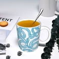 thumbnail image 5 of Yiaed Blue Snake Print Ceramics Coffee,Large Handle Design,Extra Large Tea and Coffee Cup for Office and Home Mugs, 5 of 6